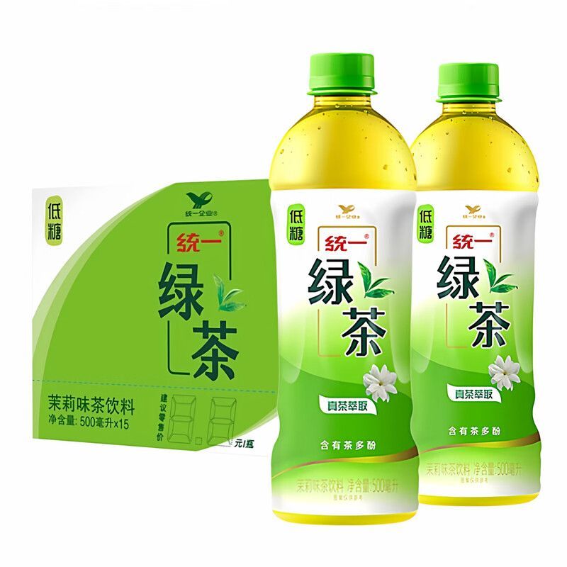 统一绿茶500ml1L低糖茶饮料批发新老包装批发茶多酚整件