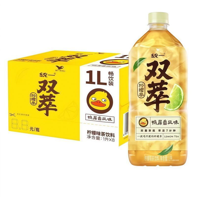 统一新货双萃柠檬茶饮料500ml/1L茶饮料15风味整箱瓶装饮品 图片 2