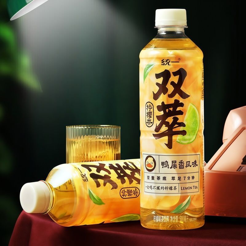 统一新货双萃柠檬茶饮料500ml/1L茶饮料15风味整箱瓶装饮品 图片 6