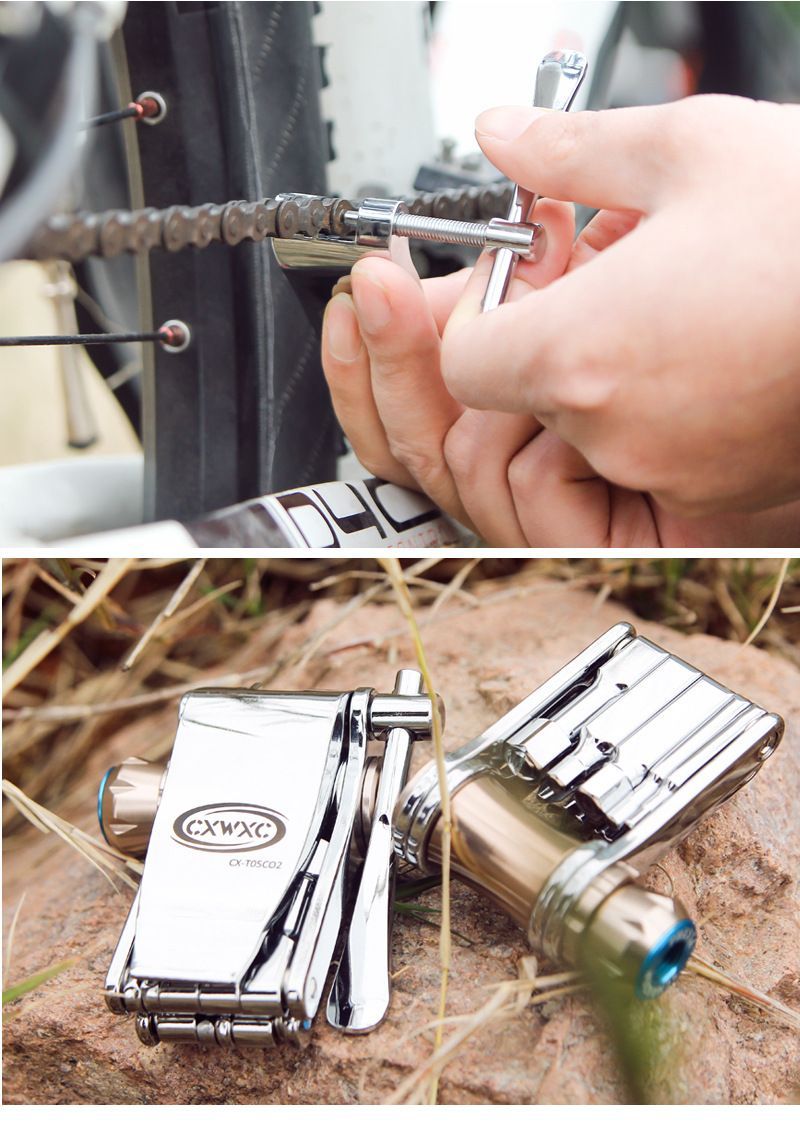 Bicycle Multitool And Tyre Repair Set For Mountain Bikes_voghion.com