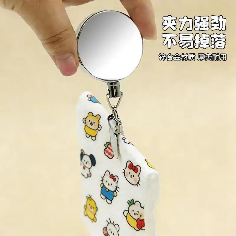 多功能伸缩夹创意自动回弹收缩挂钩夹免打孔家用好物擦手巾易拉绳 图片 7