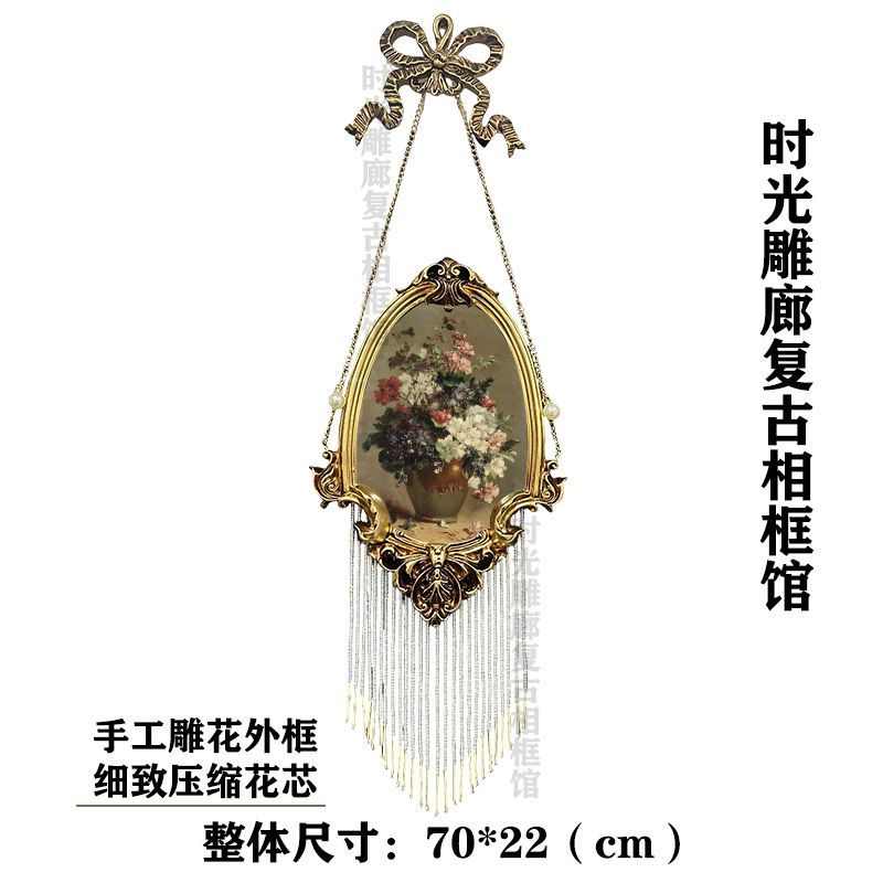 蝴蝶结流苏欧式复古小众装饰画复古相框挂件家居装饰照片定制成品 图片 8