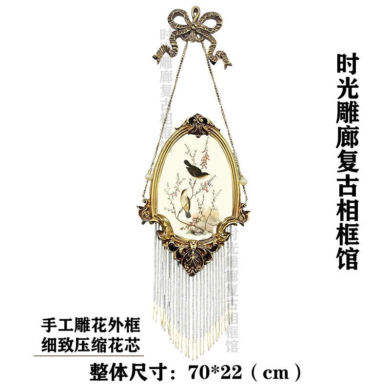 蝴蝶结流苏欧式复古小众装饰画复古相框挂件家居装饰照片定制成品 图片 7