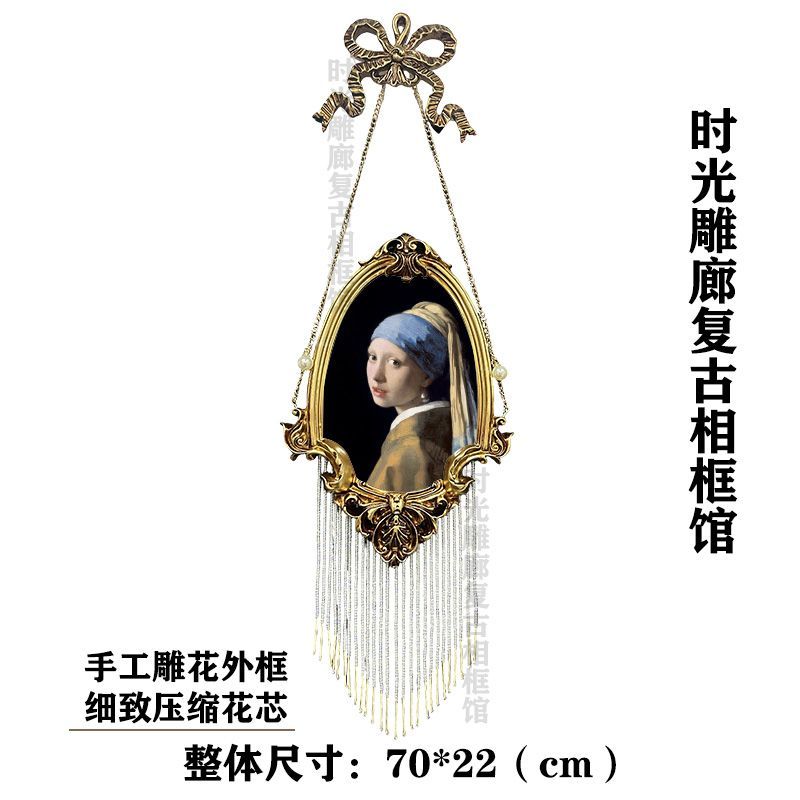 蝴蝶结流苏欧式复古小众装饰画复古相框挂件家居装饰照片定制成品 图片 9