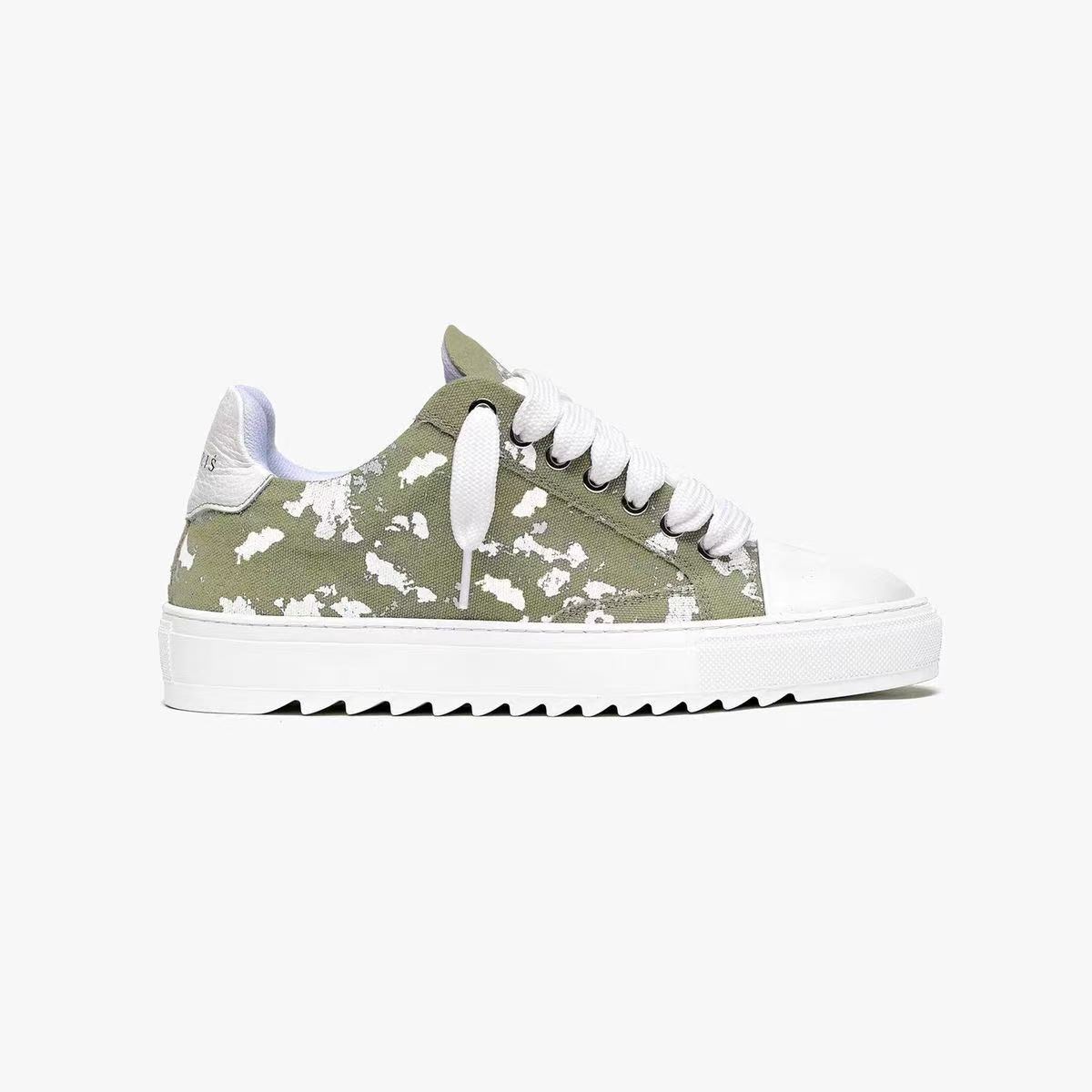 French Black And White Splatter Design Numeris Low-top Trendy Fashion Versatile Height-increasing Couple Sneakers_vogvips.com