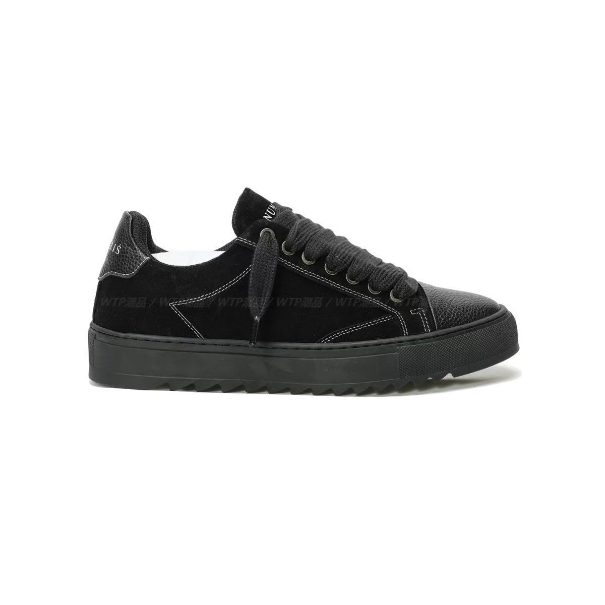 French Black And White Splatter Design Numeris Low-top Trendy Fashion Versatile Height-increasing Couple Sneakers_vogvips.com
