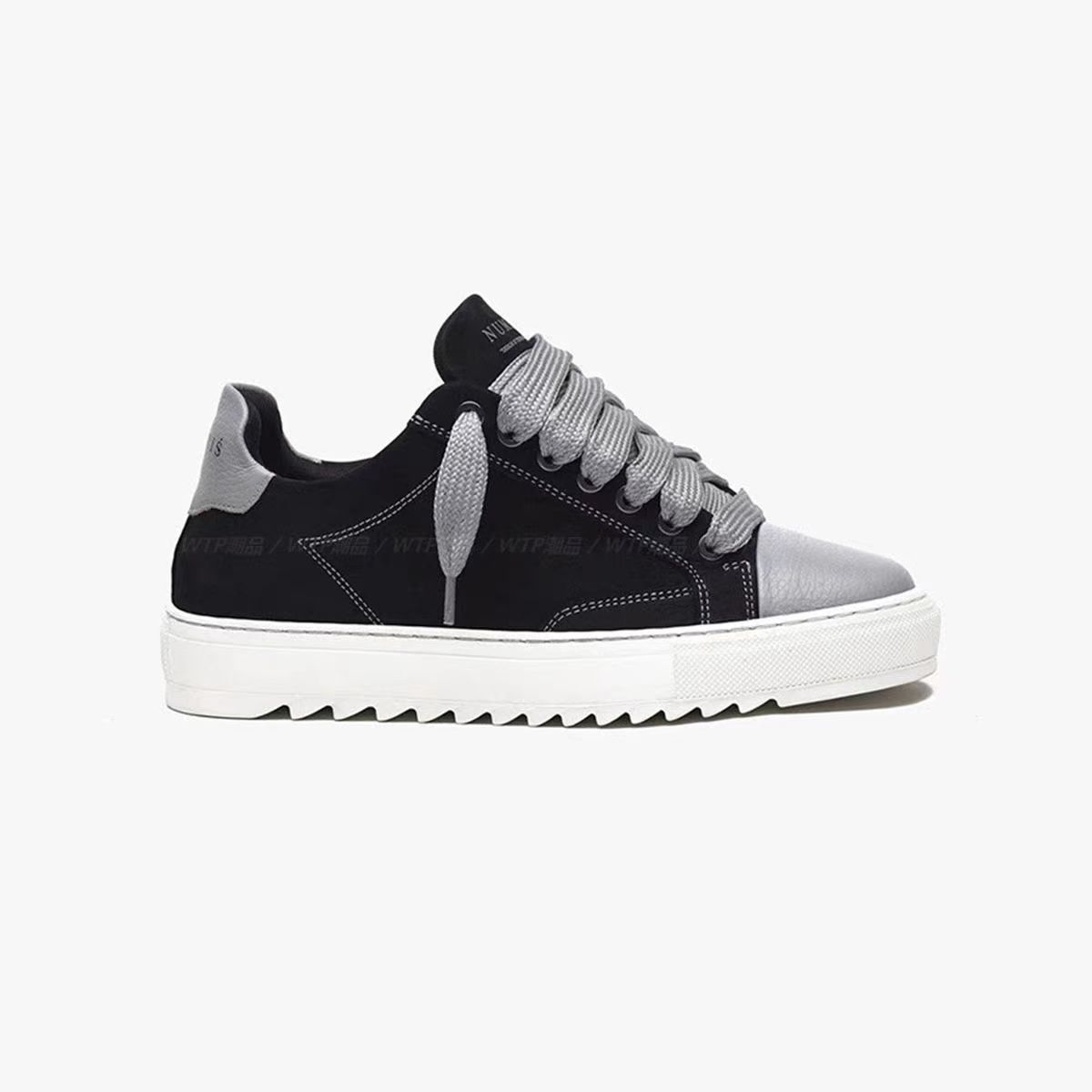 French Black And White Splatter Design Numeris Low-top Trendy Fashion Versatile Height-increasing Couple Sneakers_vogvips.com