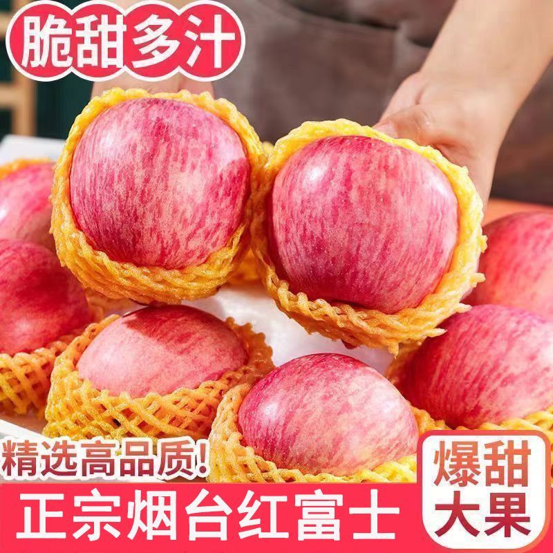 【泡沫箱】特级正宗烟台红富士栖霞苹果新鲜苹果脆甜10斤批发 图片 3