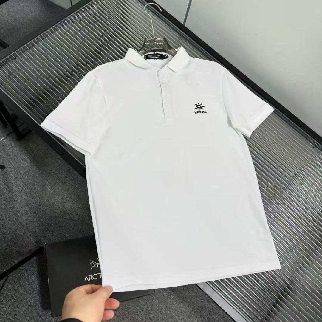 2026 Spring/Summer Internet Celebrity Short-Sleeve T-Shirt For Men And Couples, Slim Fit Top, Casual Turn-Down Collar,_viptrois.com
