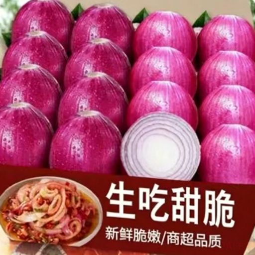精选紫皮洋葱现挖脆甜多汁少辣不呛眼皮薄肉厚炒菜凉拌营养美味 图片 5