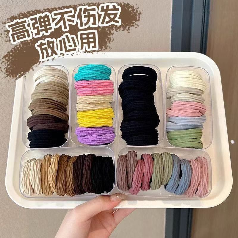 100根装加粗加厚无痕弹力无接缝新款头发加厚皮筋同款头绳3天内发货