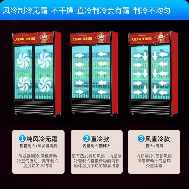 【喜兰宝】展示柜冷藏风直商用冰箱饮料啤酒超市饭便利店单双三门 图片 5