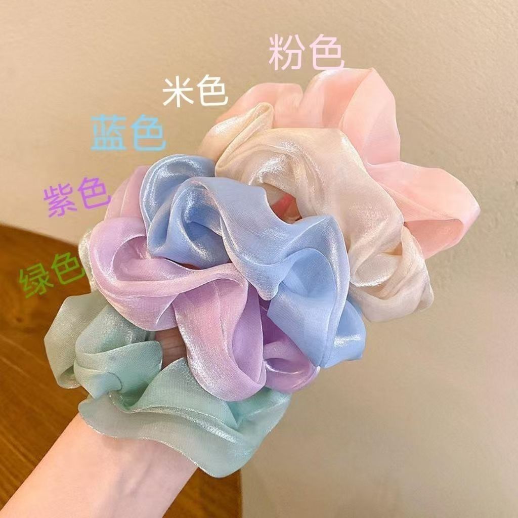 新款韩版气质纯色百搭大肠发圈仙女款发绳扎头绳橡皮筋女生发饰