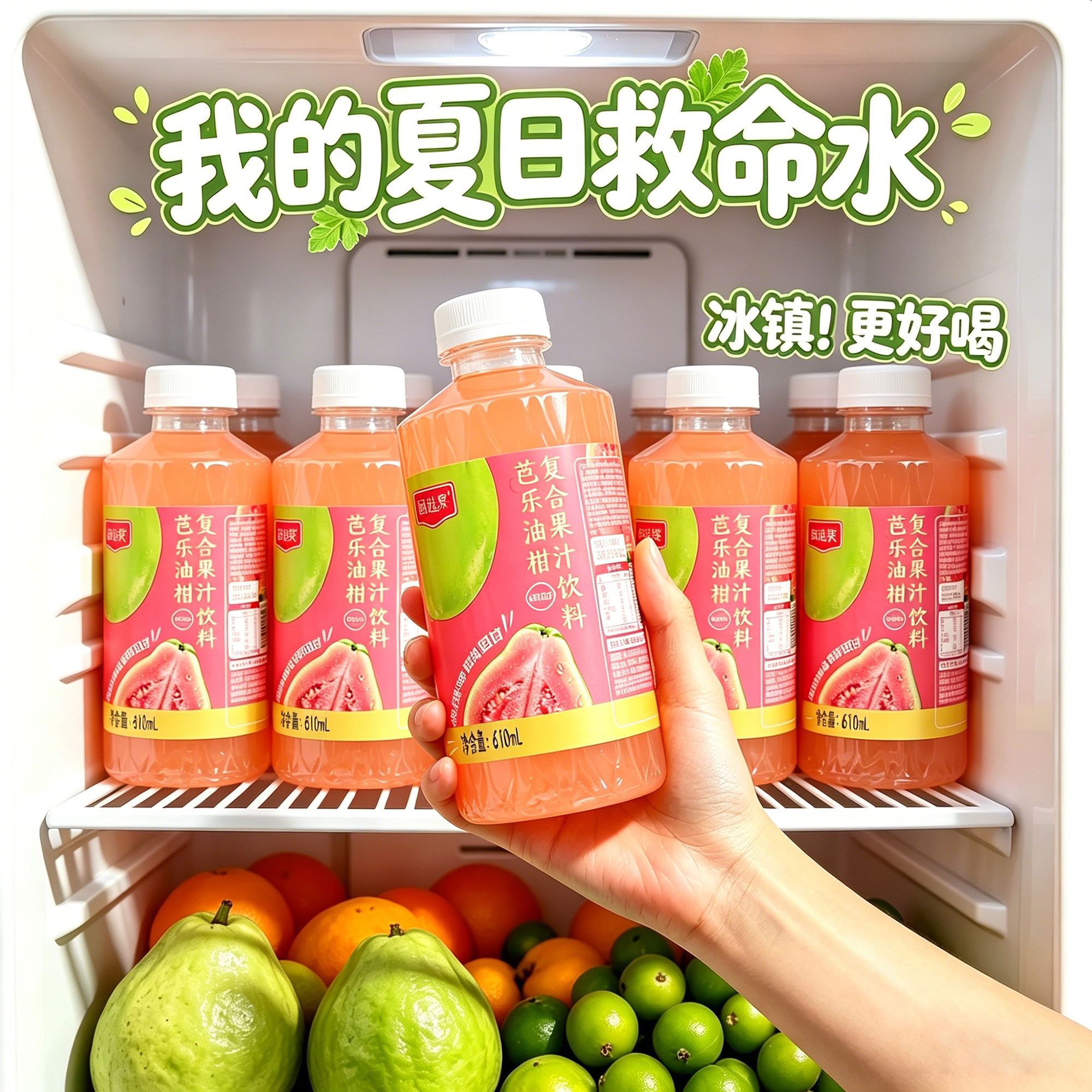 闫选果芭乐油柑汁610ML*2瓶