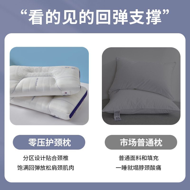 LEHOME太空舱零压护颈枕头家用成人护颈椎枕助眠睡眠落枕专用枕芯 图片 5