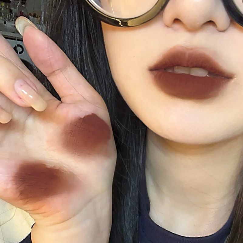 复古系女高~韩系顶流低饱和口红氛围感哑光雾面学生素颜显白唇釉 图片 9