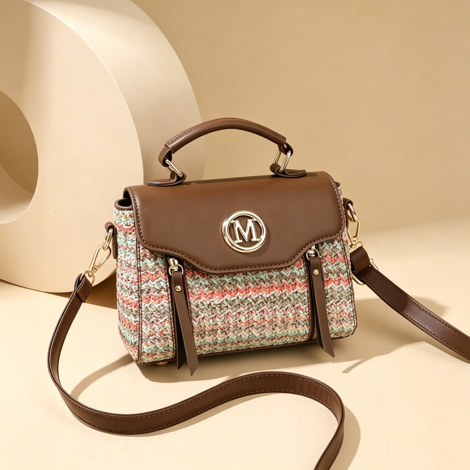 High-end Versatile Printed With Clasp, Small Square, New Women's Handbag, Stylish Fashionable Shoulder And Crossbody_voghion.com