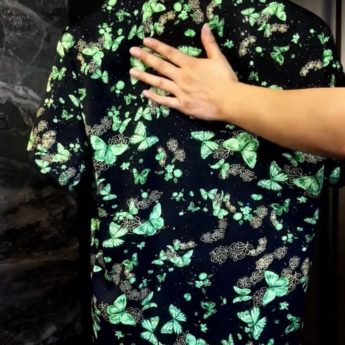 新中式优雅高级感蝶影小香风显贵短袖衬衫百搭洋气满天星轻奢港风【6月18日发完】 图片 3