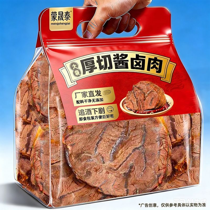 1斤装正宗内蒙酱卤肉卤味非牛肉熟食即食猪肉解馋小零食100g