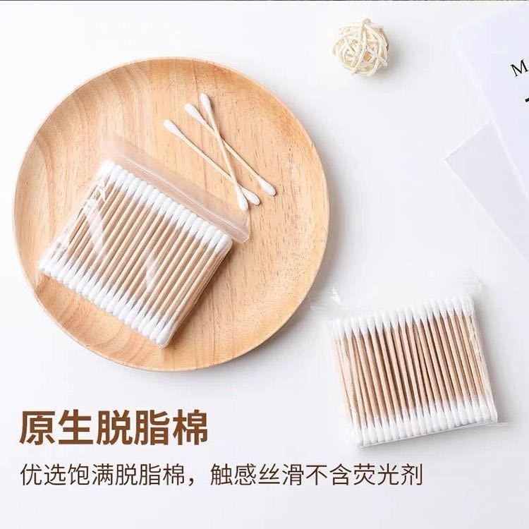 一次性双头掏耳掏耳朵棉签化妆卸妆竹棒棉棒竹棒挖耳朵多功能 图片 6