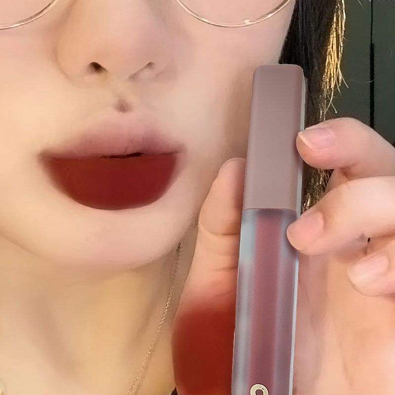复古系女高~韩系顶流低饱和口红氛围感哑光雾面学生素颜显白唇釉 图片 2