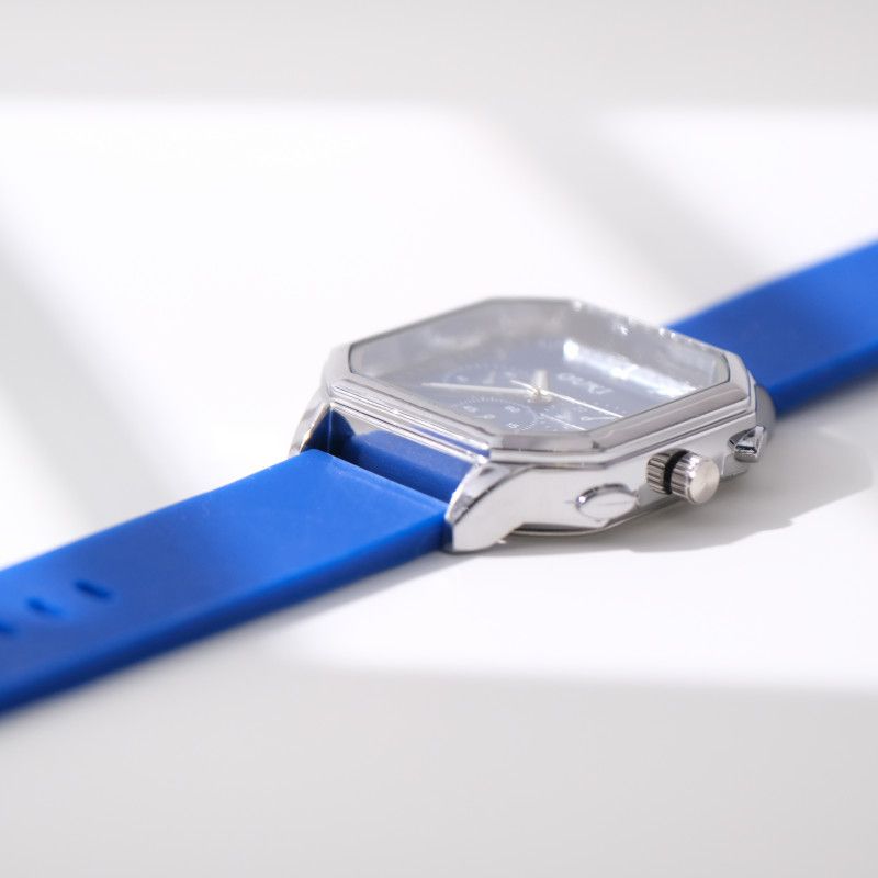 Stylish Square Men's Watch With Large Dial And Silicone Strap_voghion.com