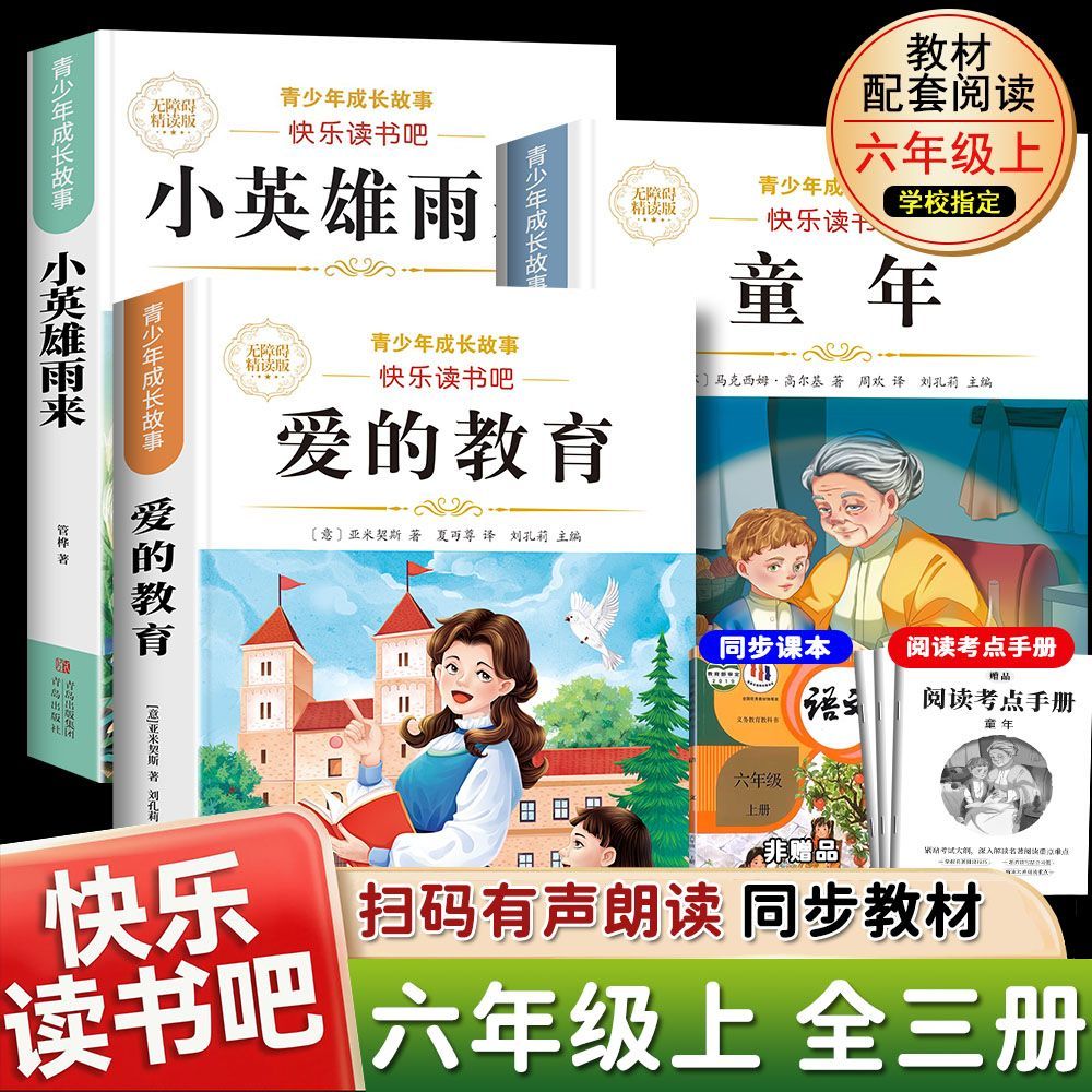 快乐读书吧六年级上册必读课外书爱的教育童年小英雄雨来教材同步