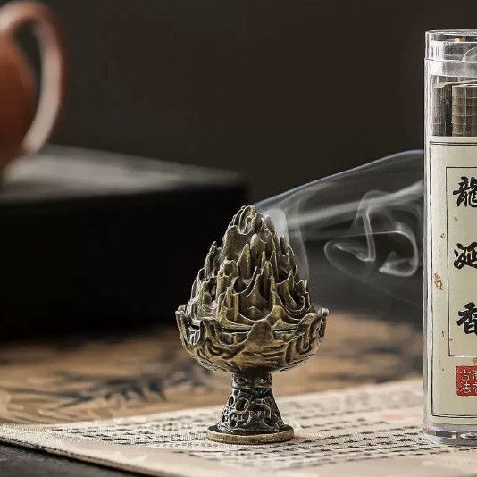 铜合金三星堆创意香薰炉香炉盘香炉香炉小祥云鹅梨账中香檀香炉