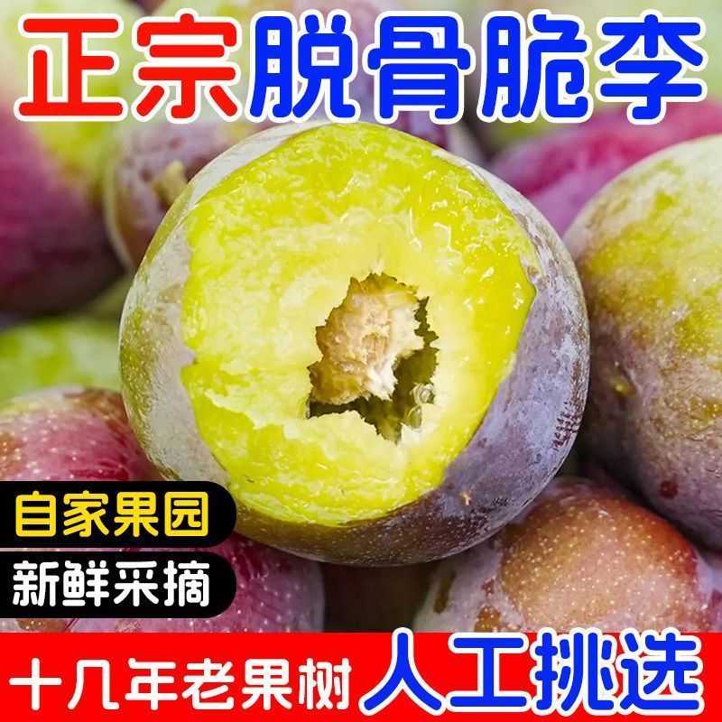 正宗青脆脱骨四川空心李子李当季新鲜水果半边批发热卖脆爽解腻