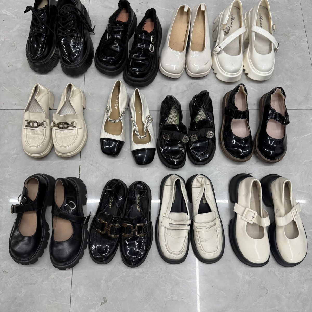 二手闲置女乐福鞋短靴新旧程度68款式随机二旧萝莉鞋玛丽珍