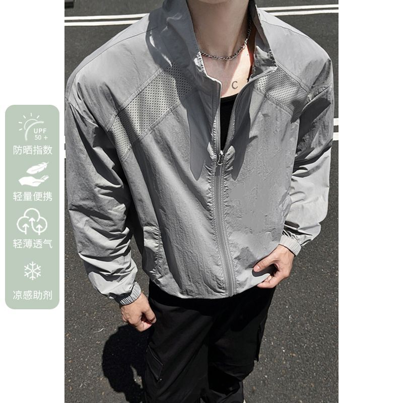 PDKN潮牌美式复古立领薄款防晒服男2026夏季新款轻薄透气时尚外套【5天内发货】 图片 4
