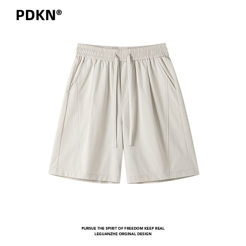 PDKN潮牌 斜刺拼接休闲短裤男2026夏季新款青少年速干五分沙滩裤7天内发货