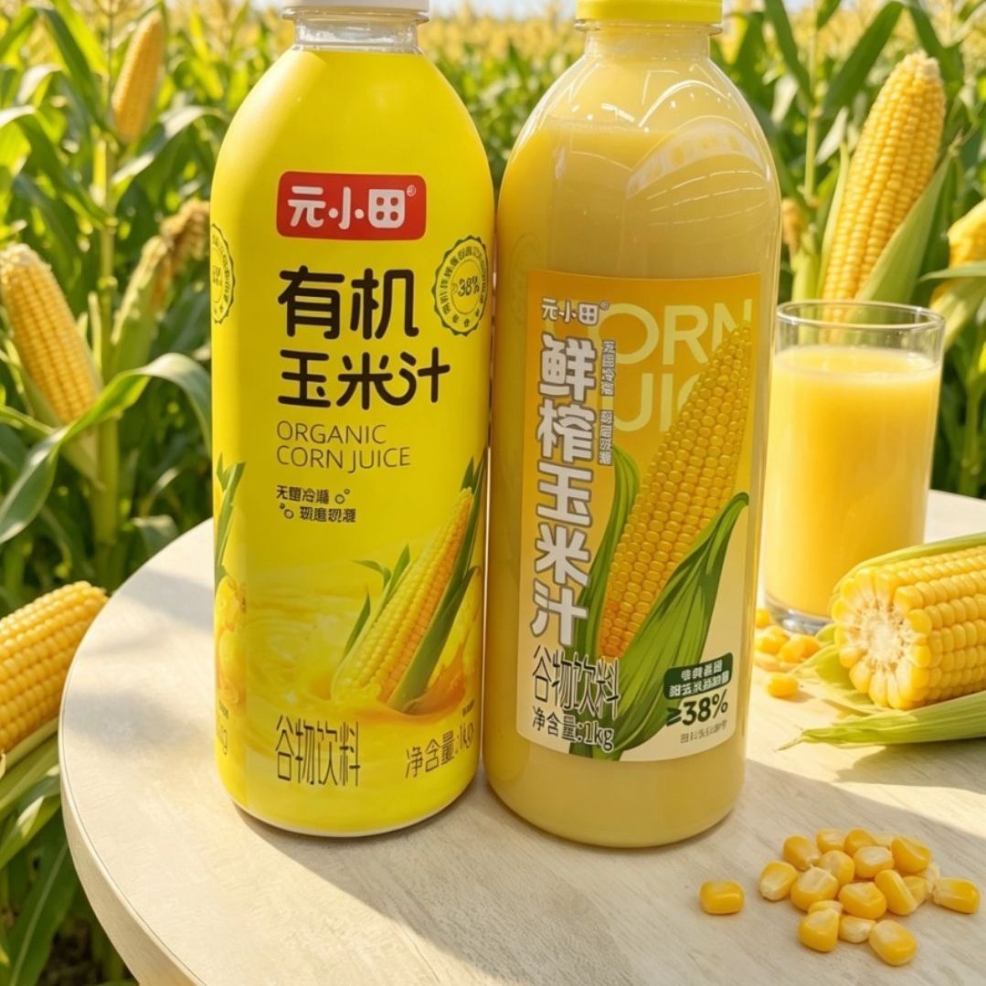 元小田鲜榨玉米汁1KG装有机玉米汁