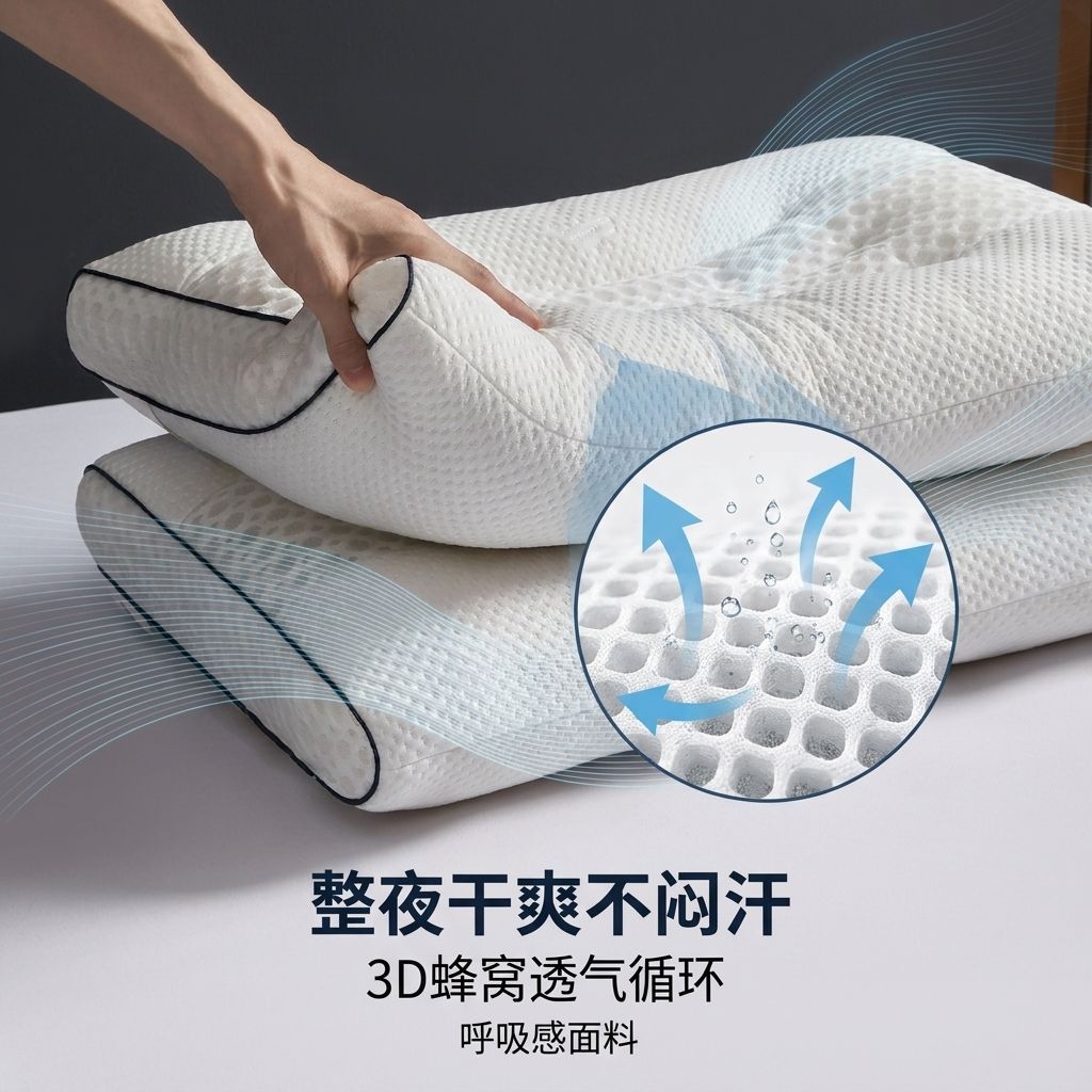 LEHOME黑科技PE软管枕头护颈椎家用枕芯助眠成人酒店整头学生宿舍 图片 4