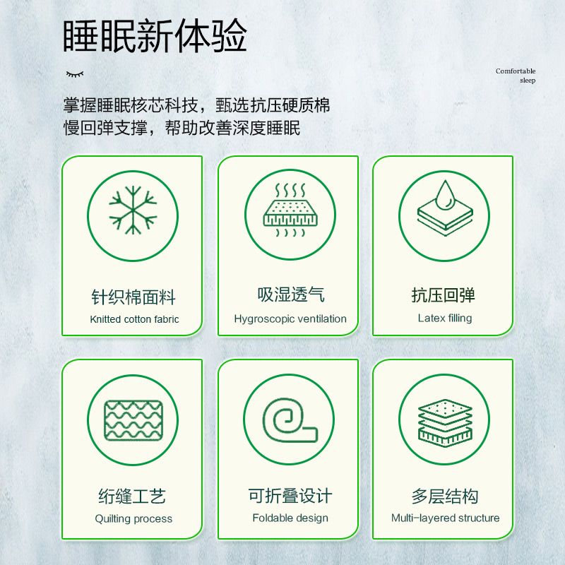 床垫加厚软垫家用双人榻榻米铺底床褥学生宿舍单人海绵垫出租屋垫 图片 6