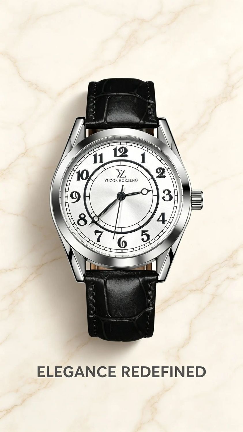 Classic Men's Quartz Watch With Leather Strap And Roman Numerals_voghion.com