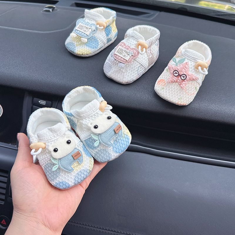 夏季婴儿鞋子透气网眼鞋软底步前鞋6到12个月宝宝鞋子新生小月龄3
