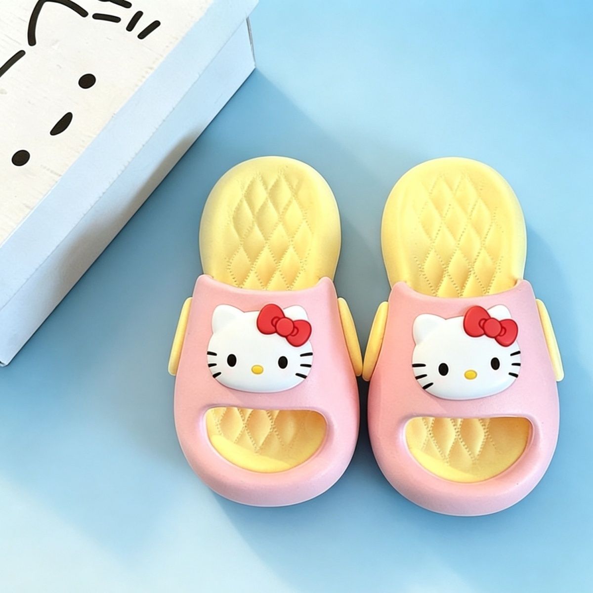 奶乎乎Hello Kitty毛绒拖鞋 踩屎感软底少女心居家外穿凉拖
