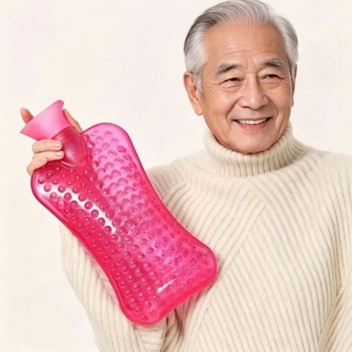 热水袋注水式暖水袋长条型颈椎部专用灌水热敷眼睛护腰肩脖子被窝 图片 3