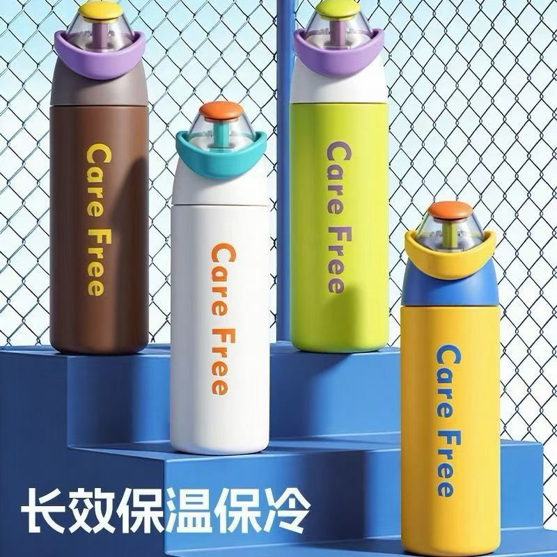 新款316高颜值不锈钢保温杯运动水杯双饮便携户外保温杯外出携带
