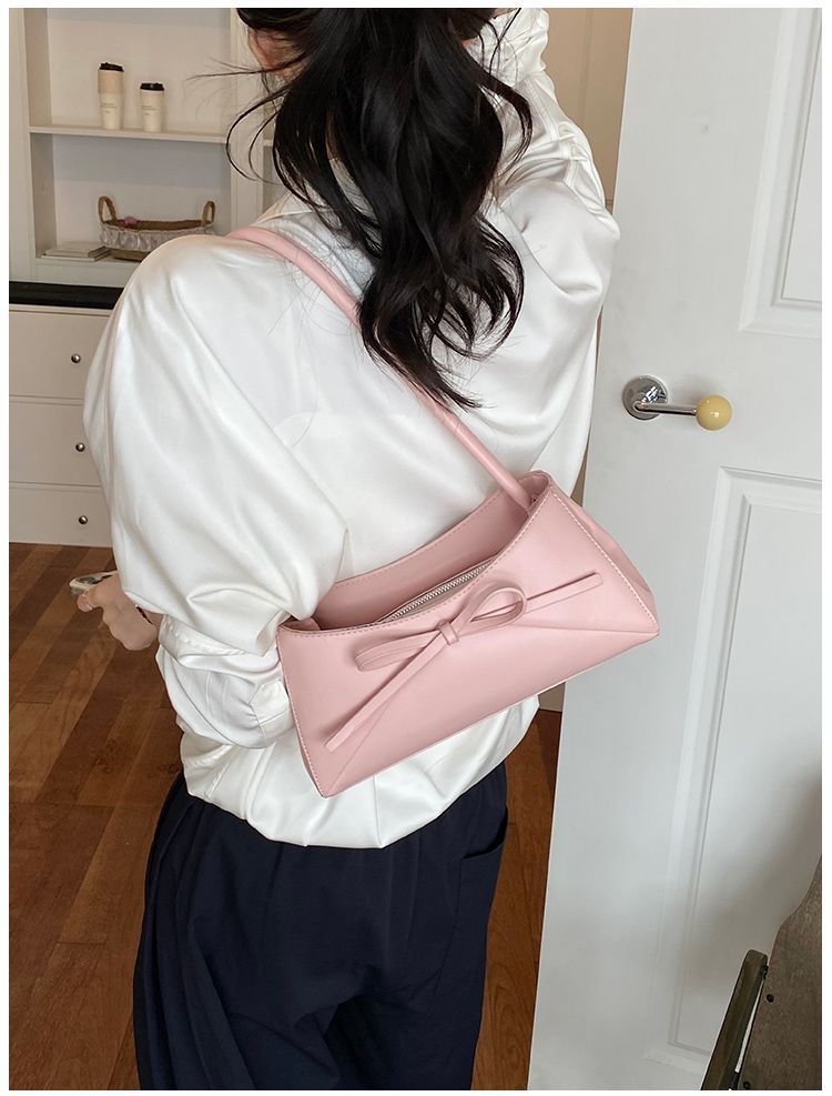 Elegant Women's White Shoulder Bag, Large Capacity Handbag_voghion.com