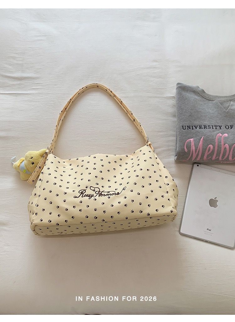 Casual Canvas Tote Bag For Women Large Capacity Shoulder Bag_voghion.com