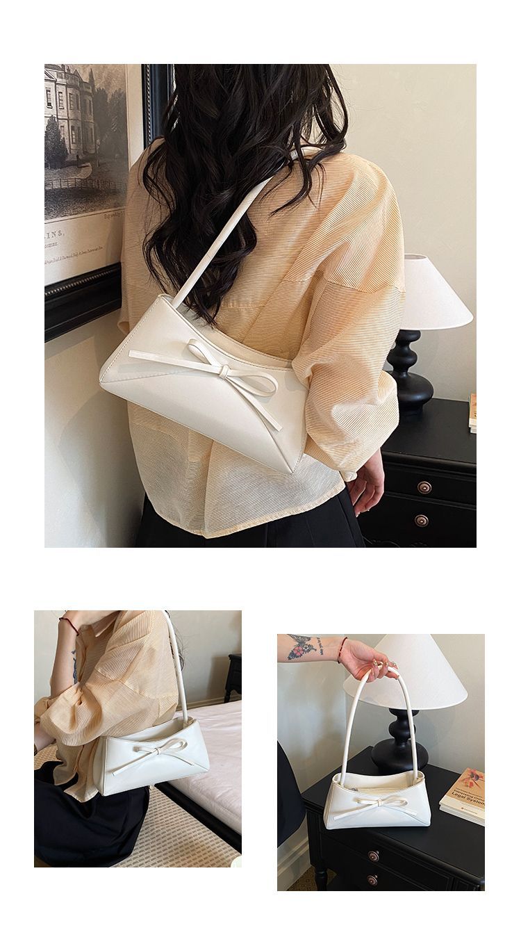 Elegant Women's White Shoulder Bag, Large Capacity Handbag_voghion.com