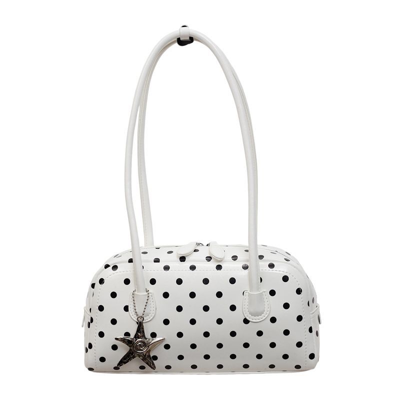 Fashionable Niche Polka Dot Shoulder Underarm For Women, 2026 New Commuter Handbag, Boston Small Tote Bag, Pillow Bag_voghion.com