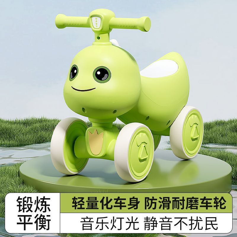 网红奶龙3C认证发光炫酷平衡车1-3岁宝宝专用防滑减震 图片 8