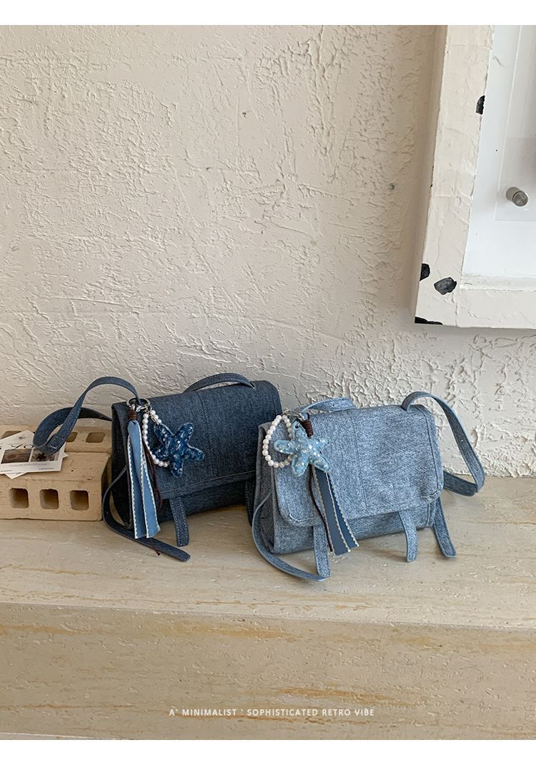 Borsa a tracolla donna in denim leggera elegante borsa a spalla_voghion.com