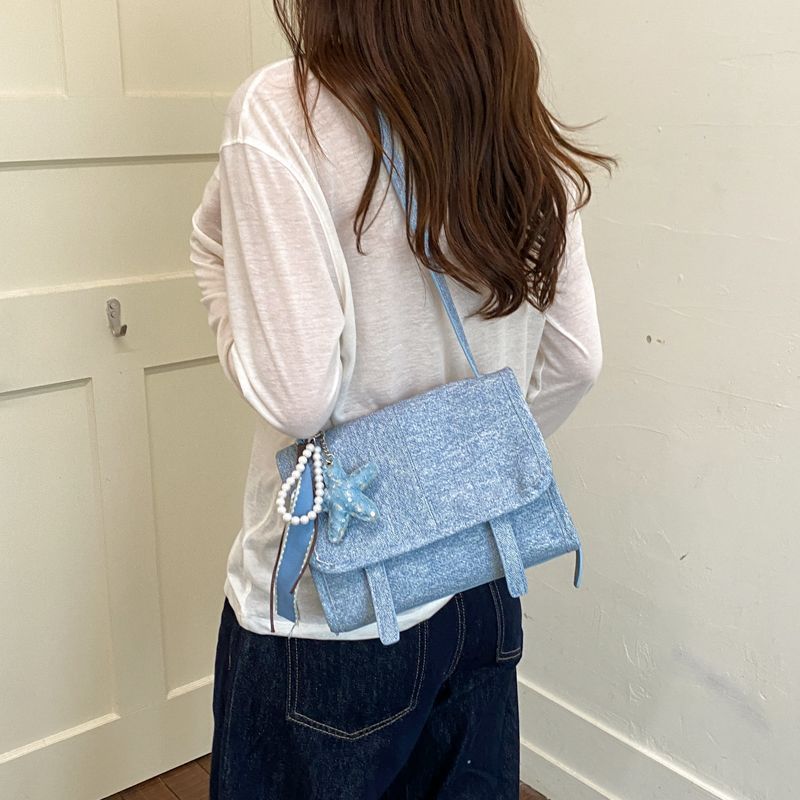 Borsa a tracolla da donna leggera, modello Niche Underarm, nuova borsa a tracolla casual in denim di alta gamma._voghion.com