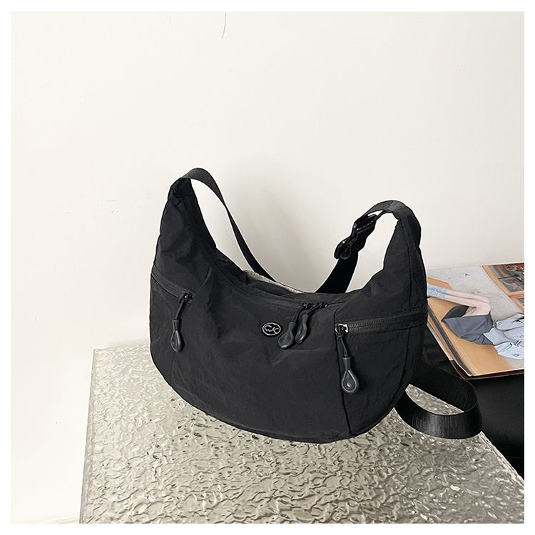 Japanese Style Lightweight Nylon Dumpling Crossbody Hobo Bag_voghion.com