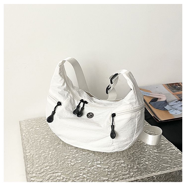 Japanese Style Lightweight Nylon Dumpling Crossbody Hobo Bag_voghion.com