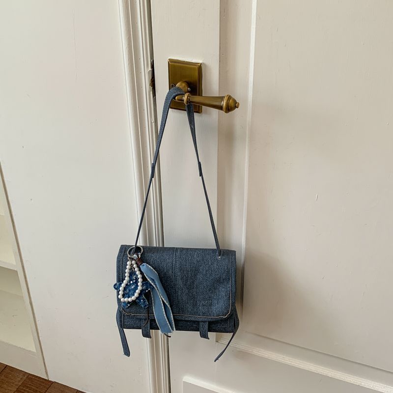 Borsa a tracolla da donna leggera, modello Niche Underarm, nuova borsa a tracolla casual in denim di alta gamma._voghion.com